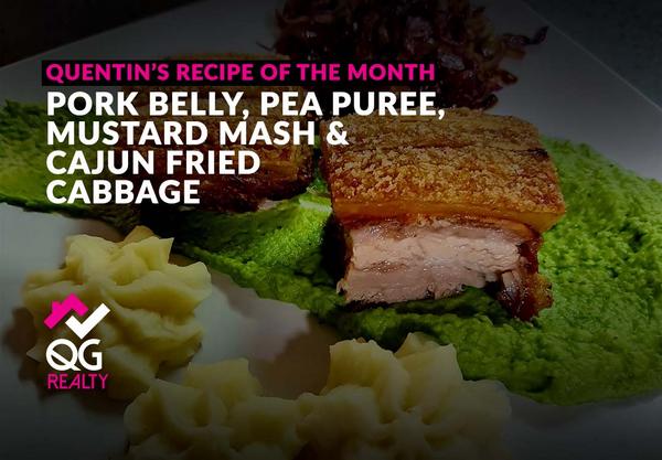 Craving something extraordinary? Try our succulent pork belly with pea puree, mustard mash, and Cajun fried cabbage. This perfect blend of smooth, zesty, and spicy flavors will transform your meal into a gourmet experience.