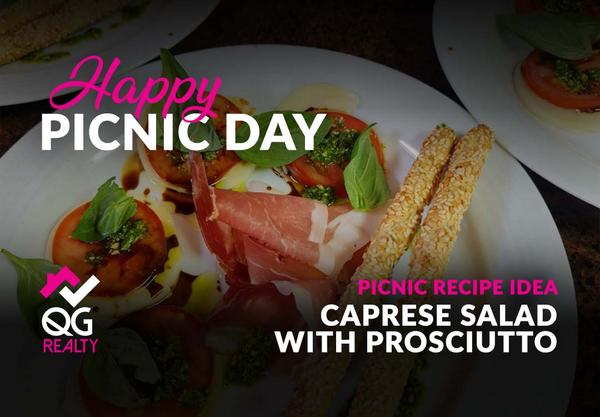 Prepare a stunning and delicious Caprese Salad with Prosciutto for your next picnic with minimal effort. This quick and easy recipe brings a touch of gourmet to your outdoor dining experience. 